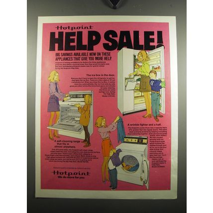1971 Hotpoint Appliances Ad - Hotpoint Help Sale
