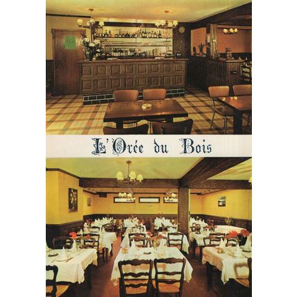 L'Oree du Bois France Condette French Restaurant Interior Postcard
