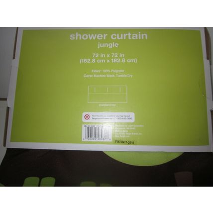 Circo Kids Shower Curtain 72 x 72 monkey giraffe elephant rino lion Jungle