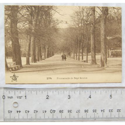 vintage postcard Spa, Belgium, Promenade de Sept Heures