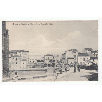 Puente y Plaza de la Constitucion Ronda Postcard Spain