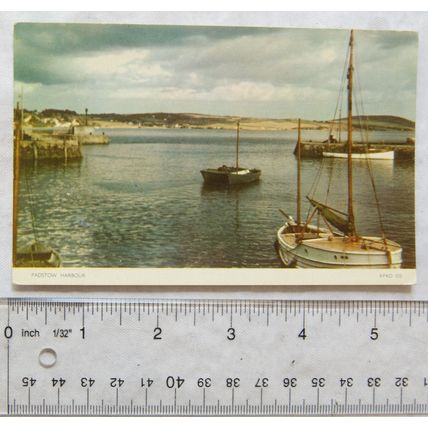 old postcard Padstow Harbour