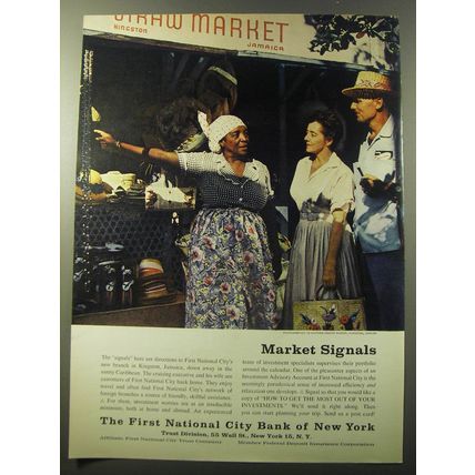 1960 First National City Trust Ad - Market signals