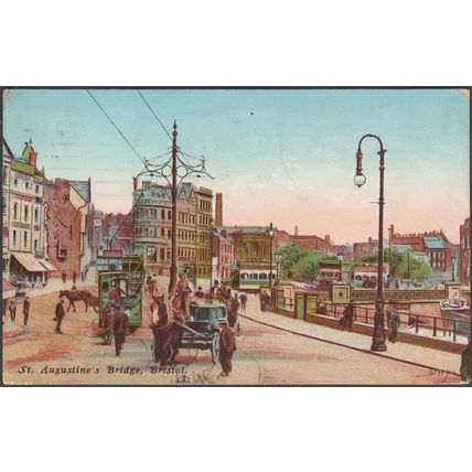 St Augustine's Bridge, Bristol, 1905 - Delittle Fenwick & Co Postcard