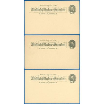 Face Free Postal Cards #UX10 LOT/3, FLEMINGTON NJ DEATS BICYCLE CLUB, PLUMBING!
