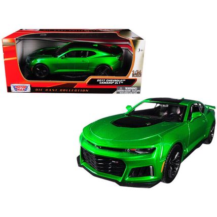 2017 Chevrolet Camaro ZL1 Metallic Green 1/24 Diecast Car Model by Motormax