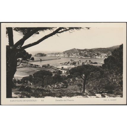 Detalle del Puerto, San Feliu de Guixols, c.1950 - Gassó Foto Tarjeta Postal