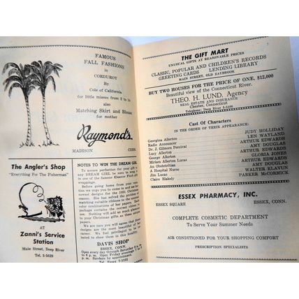 Judy Holiday in Dream Girl by Elmer Rice, Ivoryton Playhouse Program, 1951