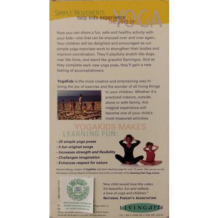 YOGA KIDS VHS VIDEOTAPE FOR CHILDREN AGE 3-10