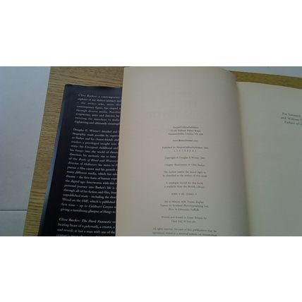 CLIVE BARKER: THE DARK FANTASTIC - THE AUTHORIZED BIOGRAPHY (1st Edn H/B) 2001