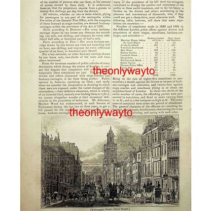 Bishopsgate Street, Short Stages, London, Book Illustration (Print), 1837