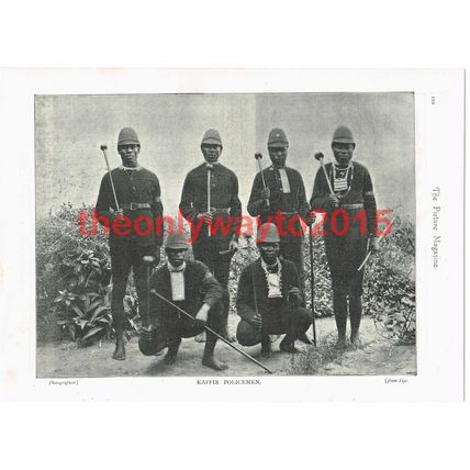 Black (Kaffir) Policemen,South Africa, Book Illustration (Print), 1895