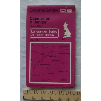 1974 OS Landranger map Sheet 115 Caernarfon & Bangor, second series