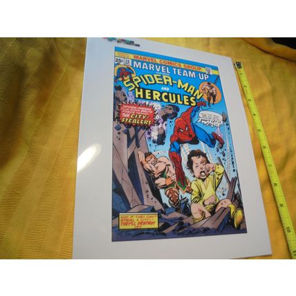 MARVEL TEAM-UP # 28 COVER! Post-Production Art - Spider-Man & Hercules! 1974!