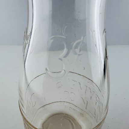 Dairymen's Milk Co Pittsburgh 3¢ Cent Store Pint Bottle Embossed Dairy Glass Vin