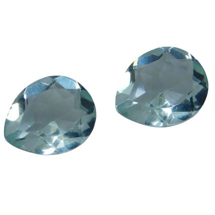Natural Aquamarine 6.70Ct Brazil Ocean Blue Pear Cut Loose Gemstone Pair