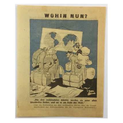 WW2 Russian/Soviet Air Drop Leaflet Illustrated by Boris Efimov. - Code 3190.