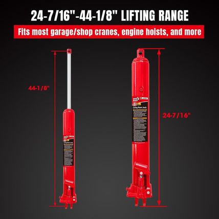 BIG RED T30806 Torin Hydraulic Long Ram Jack with Single Piston Pump and Clevis