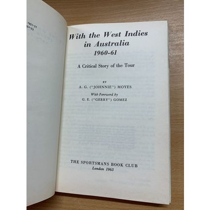 1963 WITH THE WEST INDIES IN AUSTRALIA 1960-1961 CRICKET SPORTSMAN HB BOOK (P3)