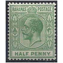 Bahamas 1912 SG81 1/2d Green Mounted Mint ...