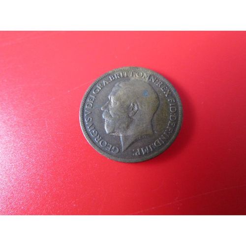 1918 GEORGE V FARTHING - COIN - 2 FREE POST. AW