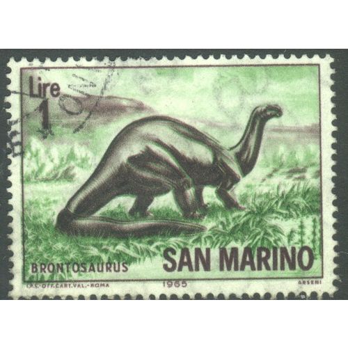 San Marino 1967 - SG773 - 1L - Brontosaurus - used