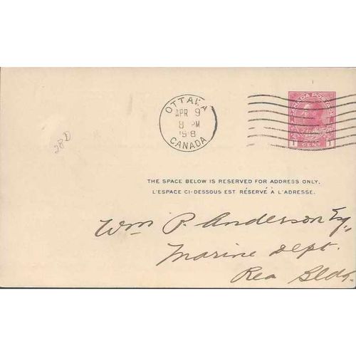 Canada #P28c Postal Card Admiral USED 1928
