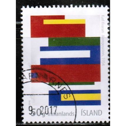 2016 Iceland Sc# 1419 - Modern Art 50g inland rate used