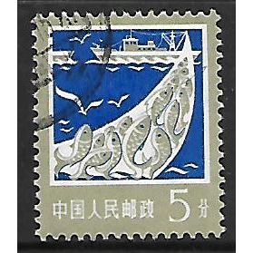 CHINA PR 1977 INDUSTRIAL & AGRICULTURAL 5F FISHING SG2702 FINE USED