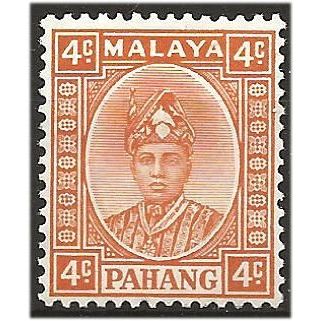 Pahang 1936 SG32 4c Orange Mounted Mint . .. .
