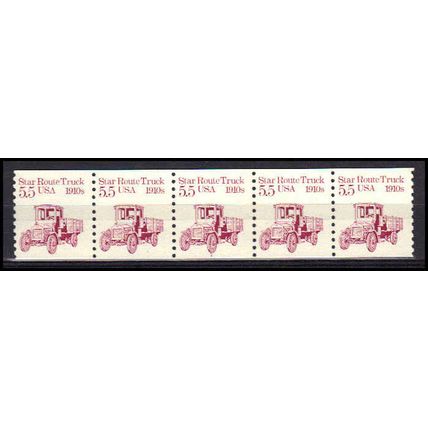 2125 5.5c Star Route Truck Fine MNH Dry Gum PNC 1/5 X0387