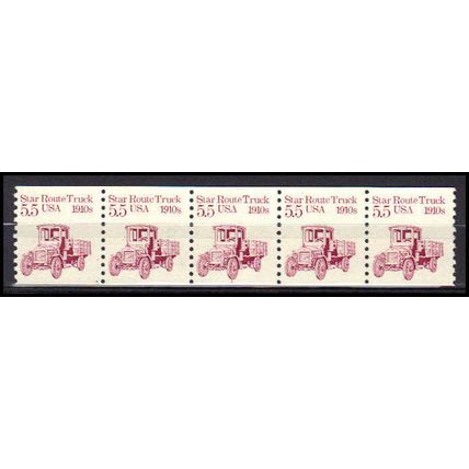 2125 5.5c Star Route Truck Fine MNH Dry Gum PNC 1/5 X0413