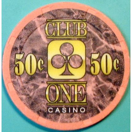 Club One. 50¢ Casino Chip. Fresno, CA. Q76.