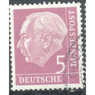 Germany 1954 - 5pf purple - President Heuss - used 2