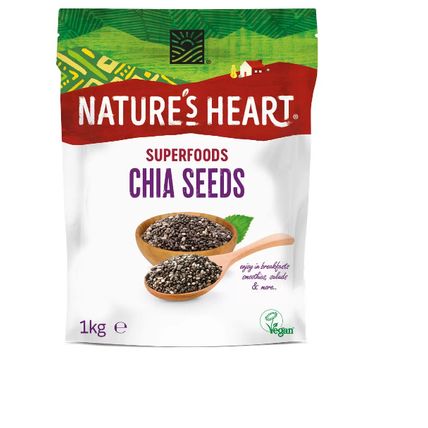 Brand New Nature's Heart Chia Seeds 1 pack of 1 kg REF002