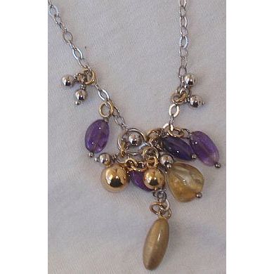 Purple and gold necklace