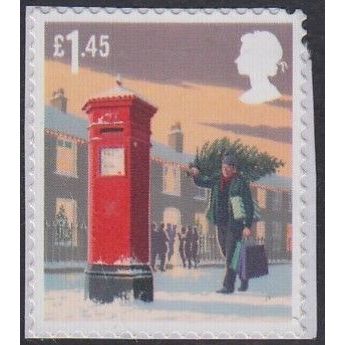 GB, 2018 £1.45 Christmas, SG 4159 (Scott #3798), used on piece