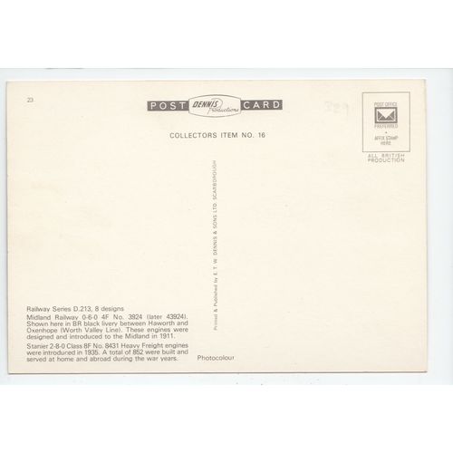 Steam Locomotive 3924 Midland Railway Postcard 329