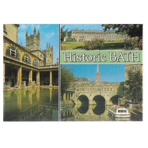 HISTORIC BATH, SOMERSET. vintage unused postcard multi-view. =