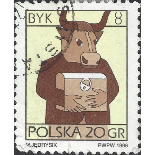 POLAND, MAMMAL, Taurus the Bull, zodiac, yellow 1996, 20gr