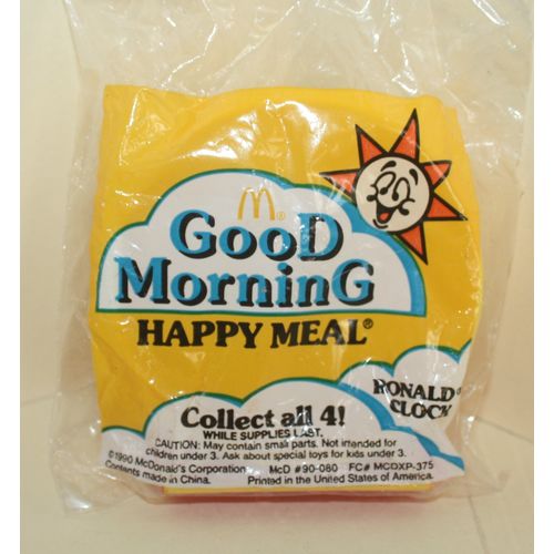 1991 McDonalds Good Morning Ronald Clock Mint in Package