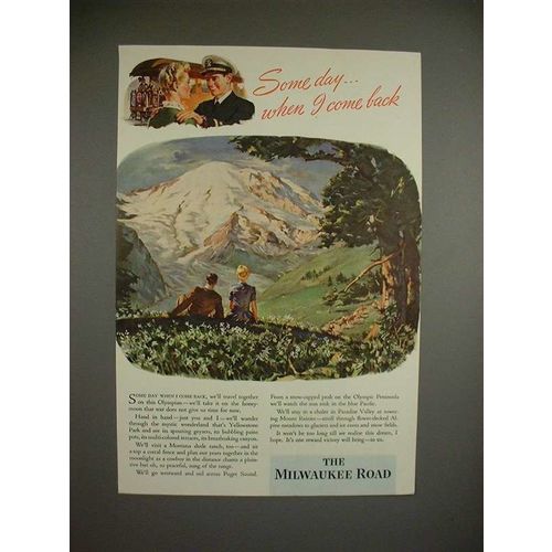 1944 Milwaukee Road Olympian Train Ad - Some Day