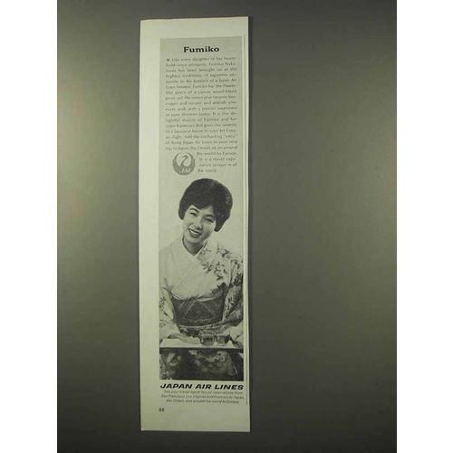 1963 Japan Air Lines Ad - Fumiko