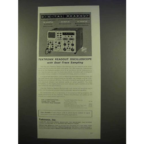 1963 Tektronix Readout Oscilloscope Ad - Digital