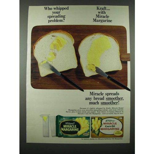 1965 Kraft Whipped Miracle Margarine Ad - Your Spreading Problem