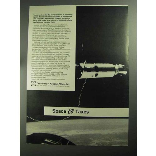 1968 The Bureau of National Affairs Ad - Space & Taxes