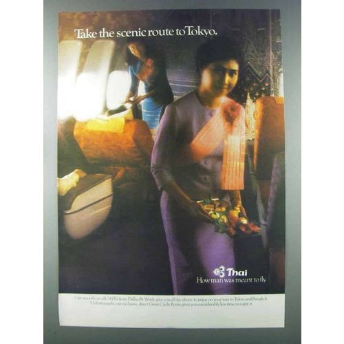 1981 Thai Airlines Ad - Take the Scenic Route