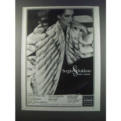 1981 Sergio Soldano Furs Ad