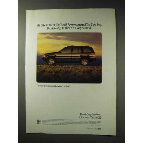 1992 Jeep Grand Cherokee Limited Ad - World Revolves