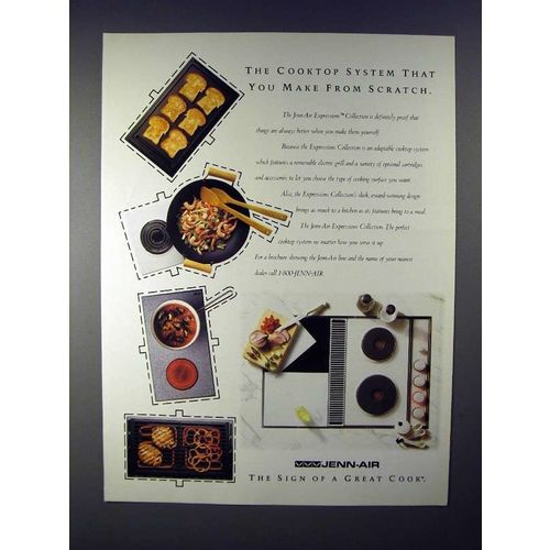 1992 Jenn-Air Expressions Collection Cooktop System Ad!